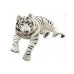 Peluche tigre blanc couch� 150 cm anima