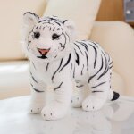Peluche tigre, lion, lopard, poupe, cadeau pour enfants, poupe zoo tigre blanc - 30 cm (0, 24 kg)