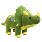 Peluche triceratops, tyrannosaurus rex, oreiller, poupe, cadeau pour enfants tricratops vert - 60 cm ...