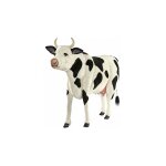 Peluche vache noire et blanche 122 cm anima