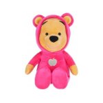 Peluche winnie l ourson en grenouillere rose 35 cm - pyjama - set doudou enfant + 1 carte tigre