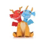 Peluche wu et wei dragon 35 cm - dragons - set jouet garcon doudou enfant et 1 carte tigre
