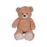 Peluche xl : ours beige 1 metre 10 - sam - peluche geante 110cm - grand doudou animaux de la foret - ...