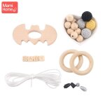 Pendentif en bois crochet�, 1 ensemble de perles, jouets de dentition, bricolage artisanal, accessoires ...