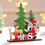 Pendentif calendrier de l'avent de no�l en bois, ornement artisanal bricolage bureau pour la maison