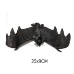 Pendentif de chauve - souris noire en caoutchouc, accessoire d'horreur d'halloween, suspendu au mur, ...