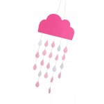 Pendentif goutte de pluie nuage diy a suspendre, dcoration murale rose