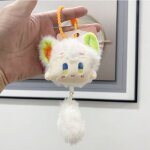 Pendentif miniature de poupe en peluche appartement de dessin anim avec porte - cls de renard chat ...