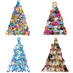 Pendentifs de no�l en bois, 4 pi�ces, d�corations cr�atives et mignonnes pour arbre de no�l, chat, chien, ...