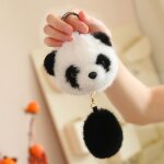 Pendentif panda roux mignon et adorable en peluche, poupe renard a tirer, sac de fille, porte - cls ...
