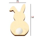 Pendentif de pques en bois, lapin en forme d'uf suspendu, artisanat de dcoration joyeux pques pour ...