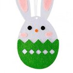 Pendentifs de p�ques suspendus 24 pi�ces / ensemble, mignon bricolage en forme d'�uf lapin de p�ques ...