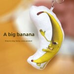 Pendentif en peluche de grand banane a chanter jouet drle pour table et cls avec sound effects garniture ...