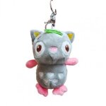 Pendentif en peluche de hibou en mtal confortable, texture fine, pour sac a main, porte - cls, anneau ...
