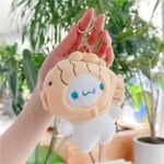 Pendentif en peluche mignon de chien de jade avec porte - cls en or pour filles accessoire de sac a ...