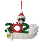 Pendentif personnalis, ornements de nol, mini poupe mignonne, avec masque et chapeau de nol