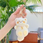 Pendentif de porte - bonheur chinois style japonais en peluche avec cloche jouet de poupe pour sac a ...