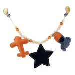 Pendentif de poussette pour b�b�, jouet, clip de sucette, cha�ne de perles de dentition, anneau de dentition ...