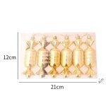 Pendentifs suspendus en forme de bonbon pour arbre de no�l, 6 pi�ces, d�coration de f�te a domicile, ...
