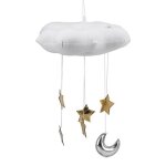 Pendentif suspendu de nuage flottant avec etoiles de lune, d�coration murale de chambre a coucher de ...