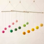 Pendentif visuel de la sphre chromique montessori pour bb, boule en peluche colore, jouets de poussette, ...