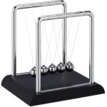 Pendule de newton, dcoration de bureau, physique, science et art, 5 boules, mtal, pendule, argent, ...
