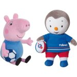 Peppa pig t'choupi lot de 2 peluches foot + / 17 cm multicolore Peppa pig t'choupi lot de 2 peluches foot + / 17 cm multicolore