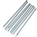 Perche de tente en fer a 8 sections, tiges de canope, support de bche pour camping en plein air