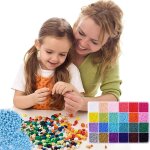 Perles acryliques perlées de couleur mixte 2mm, trou de fabrication de bijoux, 24 couleurs pour enfants, ... Perles acryliques perlées de couleur mixte 2mm, trou de fabrication de bijoux, 24 couleurs pour enfants, ...