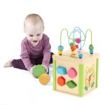 Perles en bois montessori pour garons et filles, trieur de formes, apprentissage, correspondance des ...