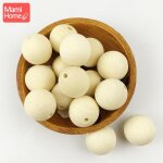 Perles de dentition en bois sans bpa pour d�coration de salle de b�b�, 30mm, 60 pi�ces