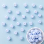 Perles lettres anglaises en silicone pour bb, 100 pices, 12mm, alphabet, personnalis, jouet de dentition, ...