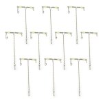 Perles luminescentes en acier inoxydable, quilibre en forme de t, connecteur pivotant  pression, matriel ...