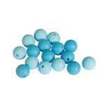 Perles en silicone id�al attache t�tine b�b� 2mm bleu clair 16 pi�ces