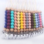 Perles en silicone bébé anti - goutte chaîne sucette clips infantile mamelon porte - tétine p31b Perles en silicone bébé anti - goutte chaîne sucette clips infantile mamelon porte - tétine p31b
