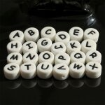 Perles en silicone avec lettres de l'alphabet anglais, 100 pices, de qualit alimentaire, a mcher, ...