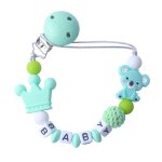 Perles de silicone a m�cher pour b�b� gar�on et fille, jouets de dentition, cha�ne anti - gouttes, porte ...