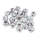 Perles de verre a rayures de tigre, 20 pices, boule de stress tourbillon, jouets dcor de marbre, 25mm ...