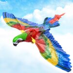 Perroquet suspendu rpulsif d'oiseau volant electrique lumineux, avec musique, dcoration de jardin, ...