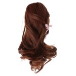 Perruque de café ondulée bouclée, postiche de cheveux pour poupée américaine de 18 pouces, accessoires ... Perruque de café ondulée bouclée, postiche de cheveux pour poupée américaine de 18 pouces, accessoires ...