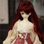 Perruque complte boucle de poupe bjd 1 / 3, 22 - 24cm, pour sd dz as