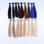 Perruque lisse et longue, 1 pi�ce, 25cm x 100cm, noir, rose, marron, kaki, blanc, gris, pour 1 / 3, 1 ...