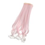 Perruque longue et boucle de 25cm, postiche elgante rose clair pour poupe, accessoires de dguisement ...