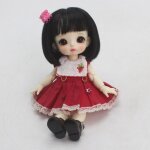Perruque de poupe bjd 1 / 8 synthtique, 5 - 6 pouces, 13 - 15cm, mohair court pour mini poupe dollfie, ...