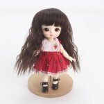 Perruques de poupe bjd 1 / 8 synthtiques boucles, 5 - 6 pouces, 13 - 15cm, accessoires personnaliss, ...