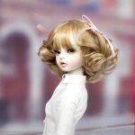 Perruque de poupée tendance pour fille, postiche a cheveux longs pour poupées bjd dollfie golden 1 / ... Perruque de poupée tendance pour fille, postiche a cheveux longs pour poupées bjd dollfie golden 1 / ...