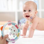 Persch - petit tambour a main pour enfants, jouets musicaux, cadeau de nol et d'anniversaire, tambour ...