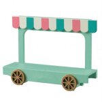 Petit chariot a glace en bois dcoratif, accessoire de scne miniature pour cadeaux, jouet artisanal ...