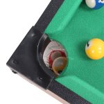 Petit ensemble de jeux de table de billard avec 16 balles de billard, 2 queues, 1 support triangulaire, ...