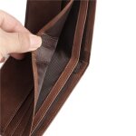 A mon petit - fils, sac de rangement en cuir mince pour hommes, blocage rfid, carte minimaliste, poche ...